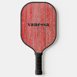 Palas De Pickleball Tablas de Granero Rojo Nombre Clásico Moderno Mini