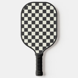 Palas De Pickleball Tablero de ajedrez de negro y blanco desactivado
