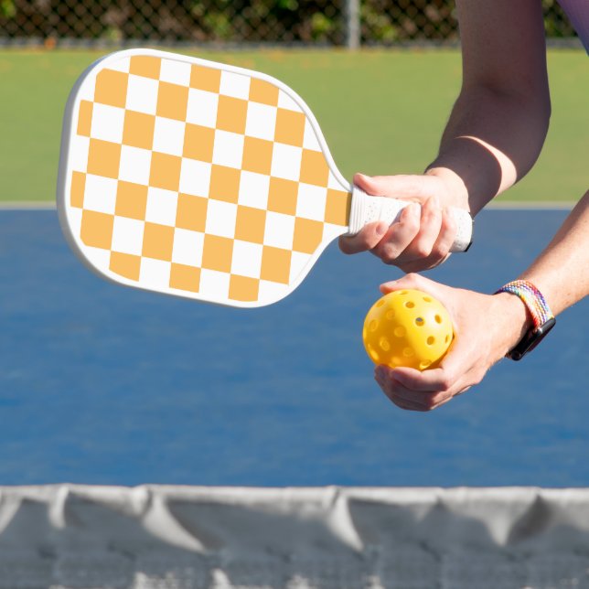 Palas De Pickleball Tablero de ajedrez melocotón visual clásico (in situ)