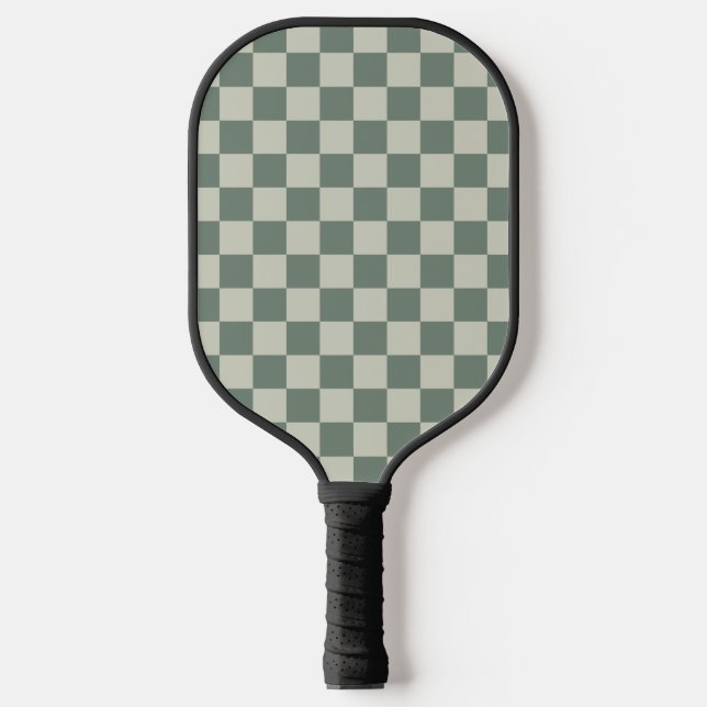 Palas De Pickleball tablero de ajedrez verde (Anverso)
