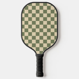 Palas De Pickleball Tablero de ajedrez verde y beige claro