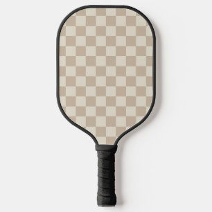 Palas De Pickleball Tablero de cheques de color marrón y beige
