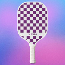 Tablero de damas Real Morado con nombre personaliz