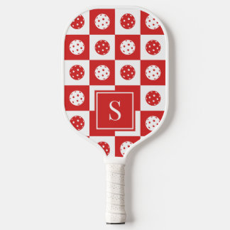 Palas De Pickleball Tablero de Pickleball Preppy - Rojo y Blanco
