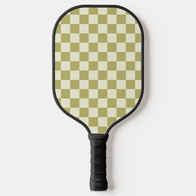 Palas De Pickleball Tablero oscuro de caqui y beige (Anverso)
