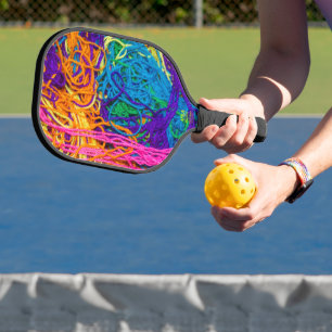 Palas De Pickleball Tángulos Yarn Textura Realista Tejido De Tejido