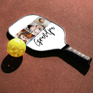 Palas De Pickleball Te Amamos Abuelo Regalo de Foto Personalizada Coll
