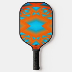 Palas De Pickleball Tequila Sunrise Ombre Geométrico Resumen Arte