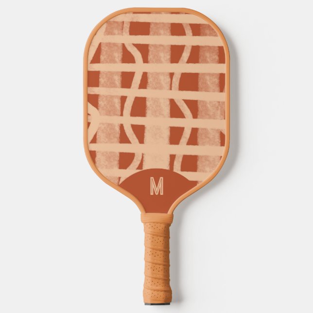 Palas De Pickleball Terracota Pintada Monogramada Boho Loca (Anverso)