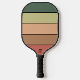 Palas De Pickleball Terracota Verde Negro Marrón Sobre Papel Acuático