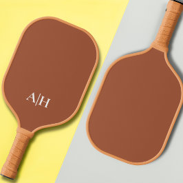 Palas De Pickleball Terracota y blanco, Monograma moderno