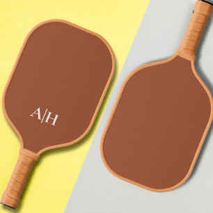 Palas De Pickleball Terracota y blanco, Monograma moderno