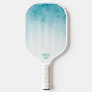 Palas De Pickleball Texto de nombre personalizado de degradado geométr