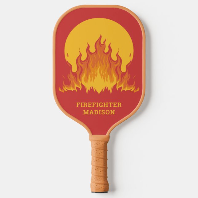Palas De Pickleball Texto del personalizado Bombero (Anverso)