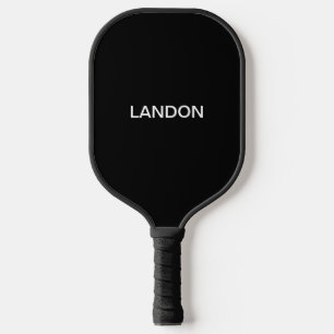 Palas De Pickleball Texto editable moderno Blanco y negro