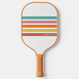 Palas De Pickleball Texto personalizado de las franjas de arco iris re