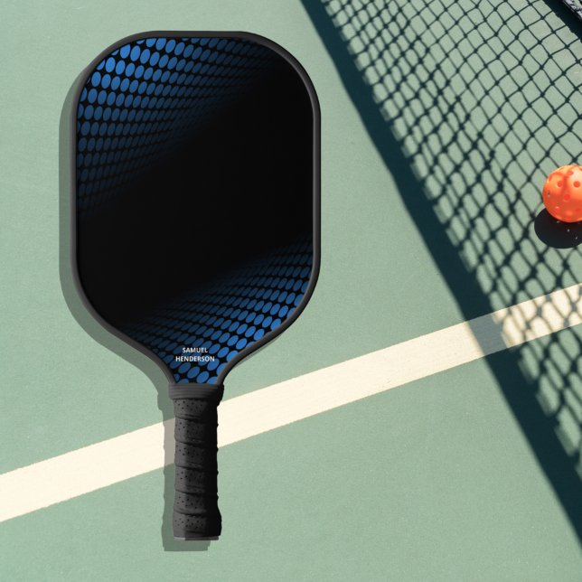 Palas De Pickleball Texto Personalizado de puntos semitónicos de abstr (Subido por el creador)