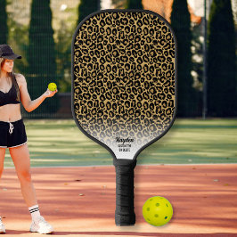 Palas De Pickleball Texto personalizado del patrón animal de impresión