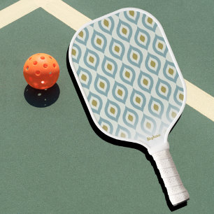 Palas De Pickleball Texto personalizado del patrón de quatrefoil de Mo