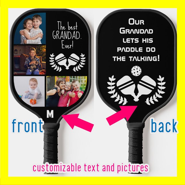 Palas De Pickleball 😁 😍 texto y foto Personalizado de dos lados (Customizable super cute pickleball paddle, great as gift)