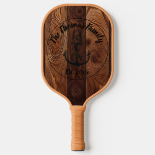 Palas De Pickleball Textura de madera rústica personalizado