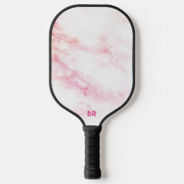 Palas De Pickleball Textura personalizada de mármol rosa pálido