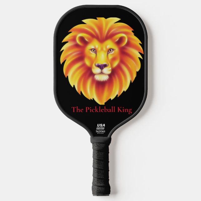 Palas De Pickleball The Pickleball King – Bold Lion Graphic Pickleball (Anverso)