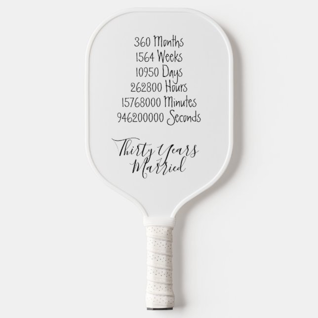 Palas De Pickleball Thirty years Anniversary 30th wedding fun game (Anverso)