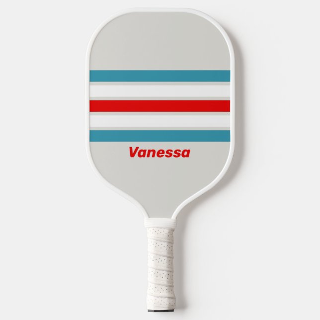Palas De Pickleball Thunderbird a través de franjas con nombre (Anverso)