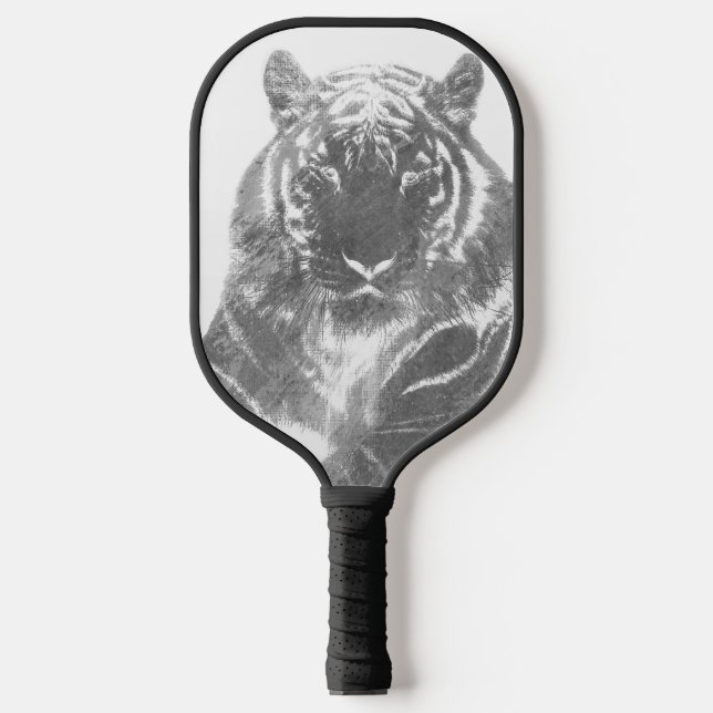 Palas De Pickleball Tigre blanco y negro (Anverso)
