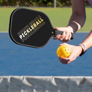 Palas De Pickleball Tipografía de baloncesto de gradiente blanco a dor