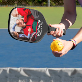 Palas De Pickleball Tipografía Negrita Foto Abuelo Establecido