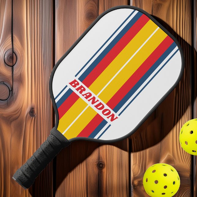 Palas De Pickleball Tiras de la Junta de Montaña Retro con nombre (Subido por el creador)