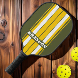 Palas De Pickleball Tiras de tabla nostálgica de miel verde con nombre