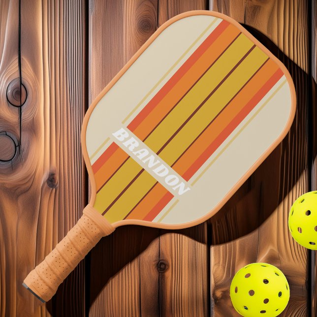 Palas De Pickleball Tiras de tabla retro con nombre (Subido por el creador)