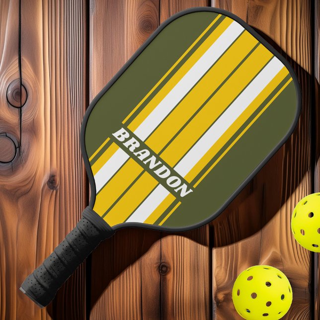 Palas De Pickleball Tiras de tablero nostálgico de miel verde con nomb (Subido por el creador)