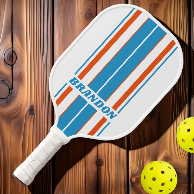 Palas De Pickleball Tiras de tablero nostálgico en verano con nombre (Subido por el creador)