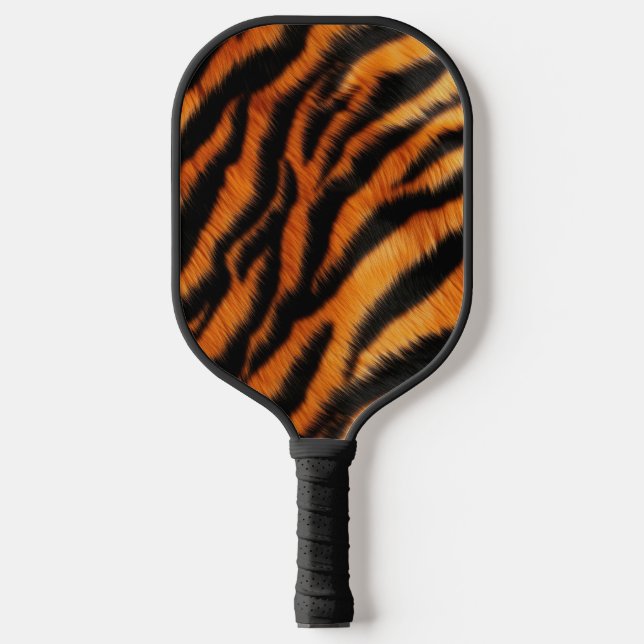 Palas De Pickleball Tiras de tigre negro y cebra naranja (Anverso)