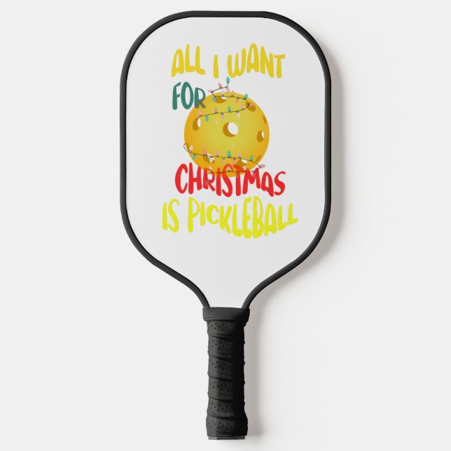 Palas De Pickleball Todo lo que quiero para los Navidades es retro div (Anverso)