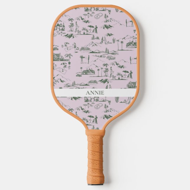 Palas De Pickleball Toile de Hollywood Pink Green (Anverso)