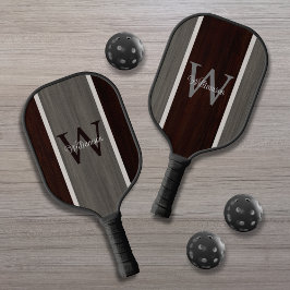 Palas De Pickleball Tono de Madera Clásico a Rayas Teca de Arce Revers