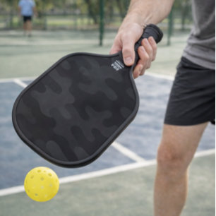 Palas De Pickleball Tonos negro profundo y carbón camuflado elegante y