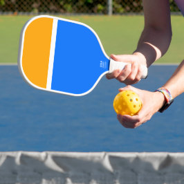 Palas De Pickleball Top Amarillo Brillante Divertido Náutico Azul Bloq