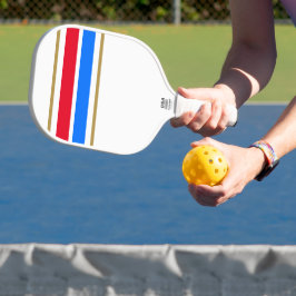 Palas De Pickleball Top Deportivo Brillante Azul Rojo con Rayas de Car