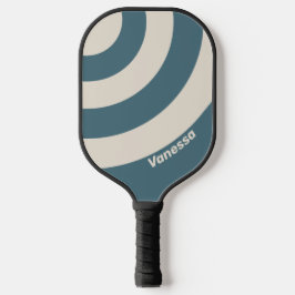 Palas De Pickleball Tormenta retro tres bandas de círculo con nombre