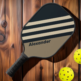 Palas De Pickleball Tormentas Retro Rayas del Desierto con Nombre