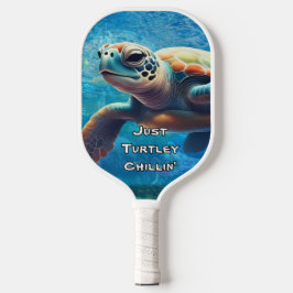 Palas De Pickleball Tortuga marina divertida de Turtley Chillin