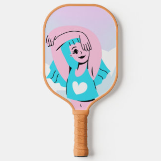 Palas De Pickleball trans art design on pickleball paddle