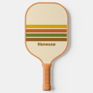 Palas De Pickleball Trébol del amanecer a través de rayas con nombre