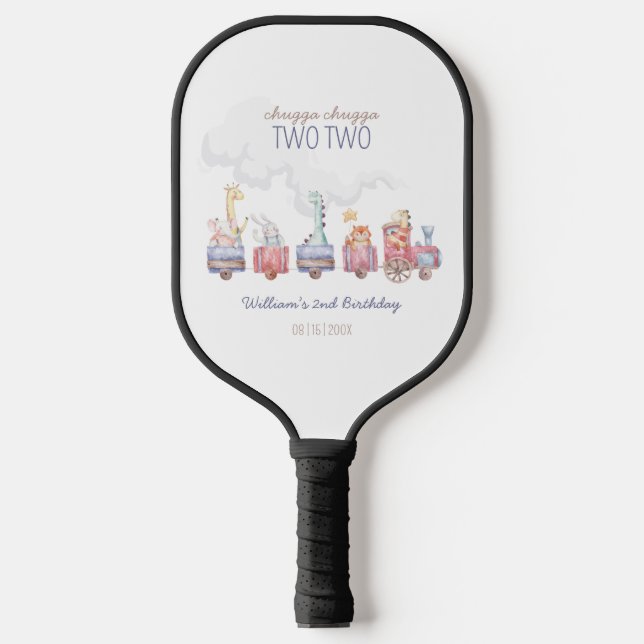 Palas De Pickleball Tren de Juguetes a bordo Invitación de cumpleaños, (Anverso)